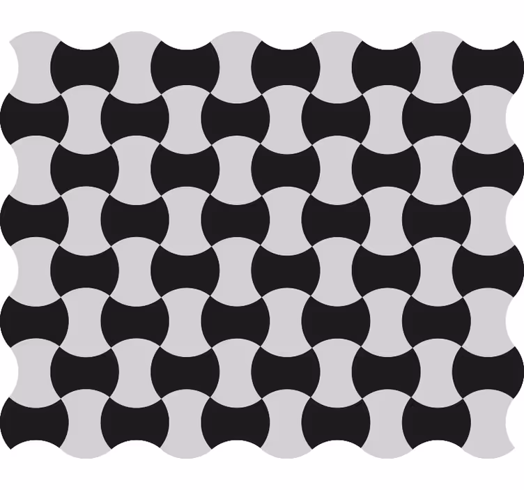 Tapety geometrické vzory čierne a biele krivky - Tenstickers