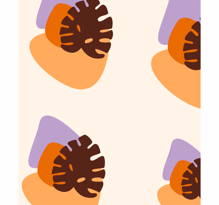 Tapety na stenu príroda farebné listové tvary - Tenstickers
