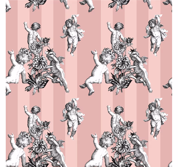 Vintage tapety s francúzskym pruhovaným vzorom - Tenstickers