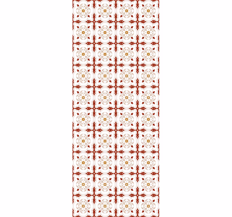 Tapeta obkladačky červené tvarované dlaždice - Tenstickers