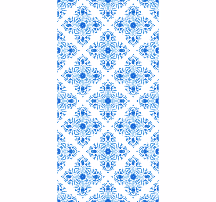 Tapeta obkladačky efekt modrých dlaždíc fontaine - Tenstickers