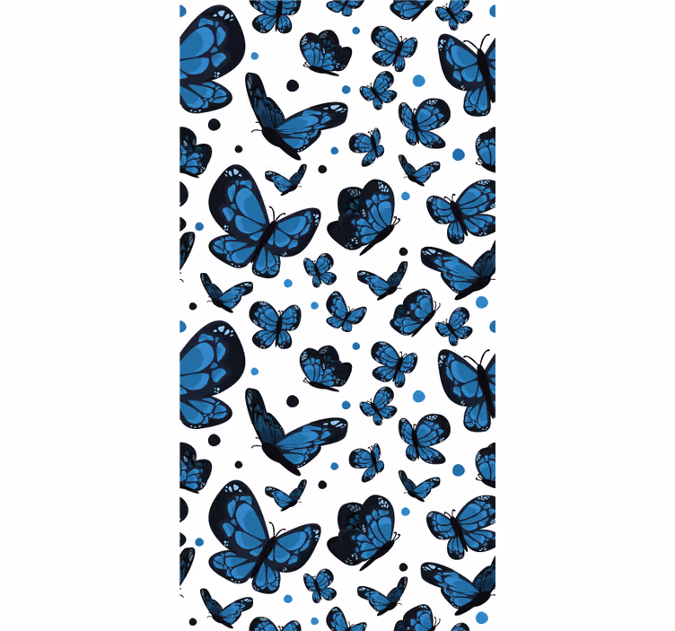 Tapeta do detskej izby modrý motýľ - Tenstickers