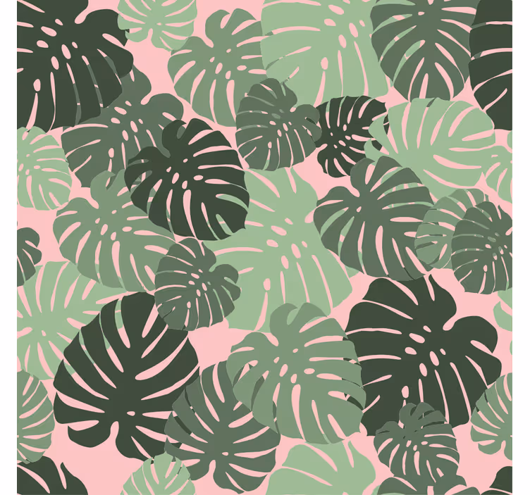Tapeta do chodby v tropickom monstera vzore - Tenstickers