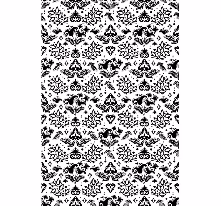 Tapeta do chodby elegantné kvetinové prvky - Tenstickers
