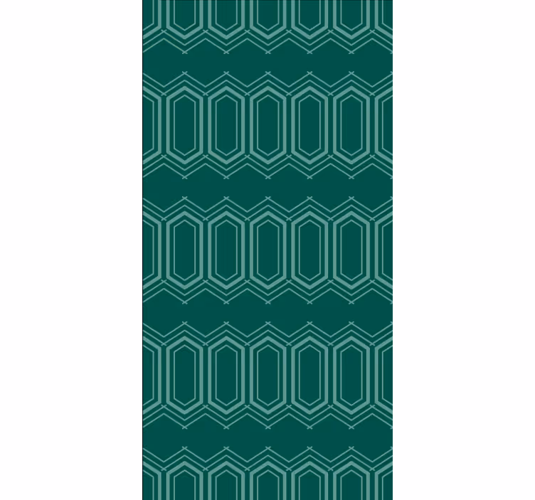 Vzorované tapety zelený geometrický vzor - Tenstickers