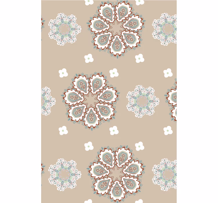 Tapety do obývačky s elegantnými kvetinovými vzormi - Tenstickers