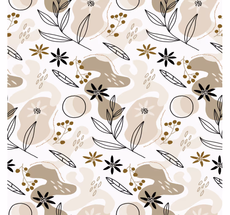 Tapety na stenu kvety v štýlovom ružovo-beige vzore - Tenstickers
