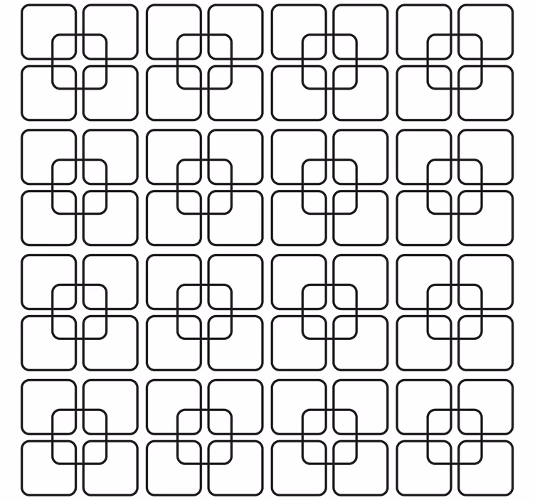 Tapety geometrické vzory čierne štvorce mestský vzor - Tenstickers
