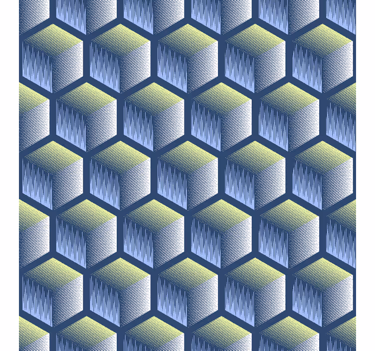 Tapety geometrické vzory hexagonálny kockový vzor - Tenstickers