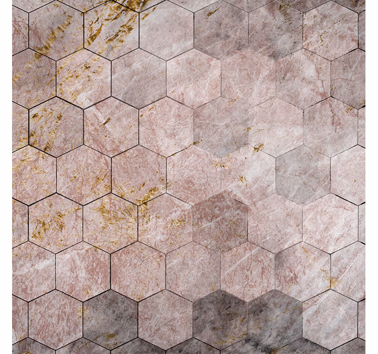 Vintage tapety hexagonálny vzor s ombre efektom - Tenstickers