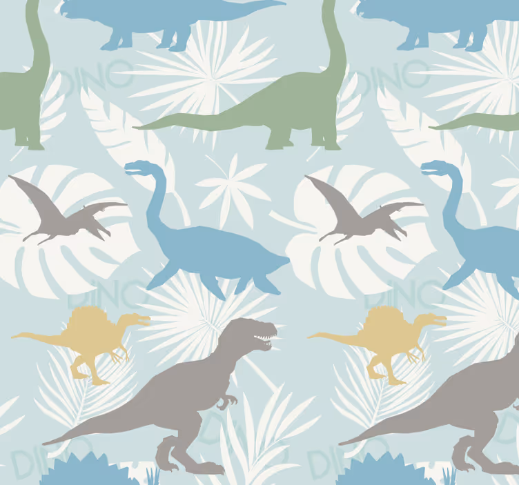 Tapeta dinosaury v pastelových farbách - Tenstickers