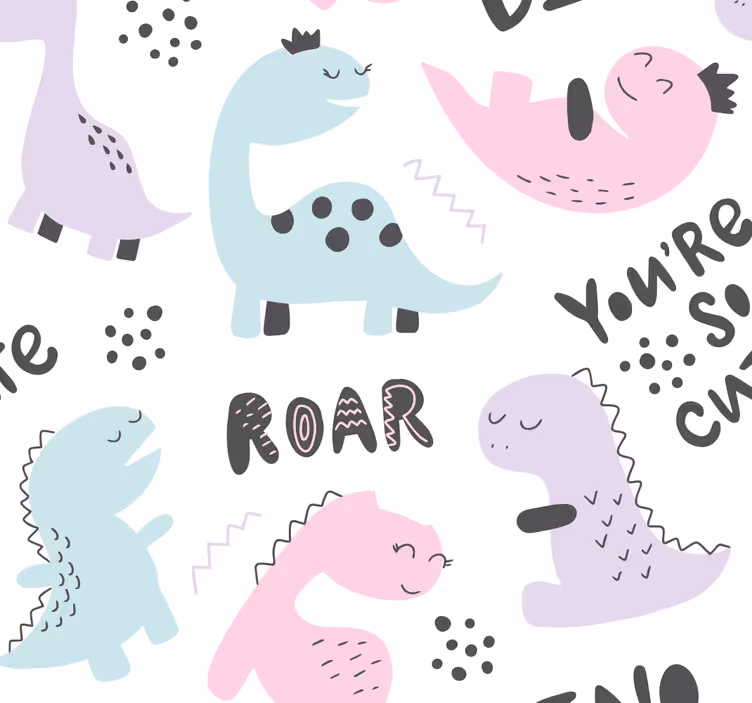 Tapeta dinosaury princezná dino - Tenstickers