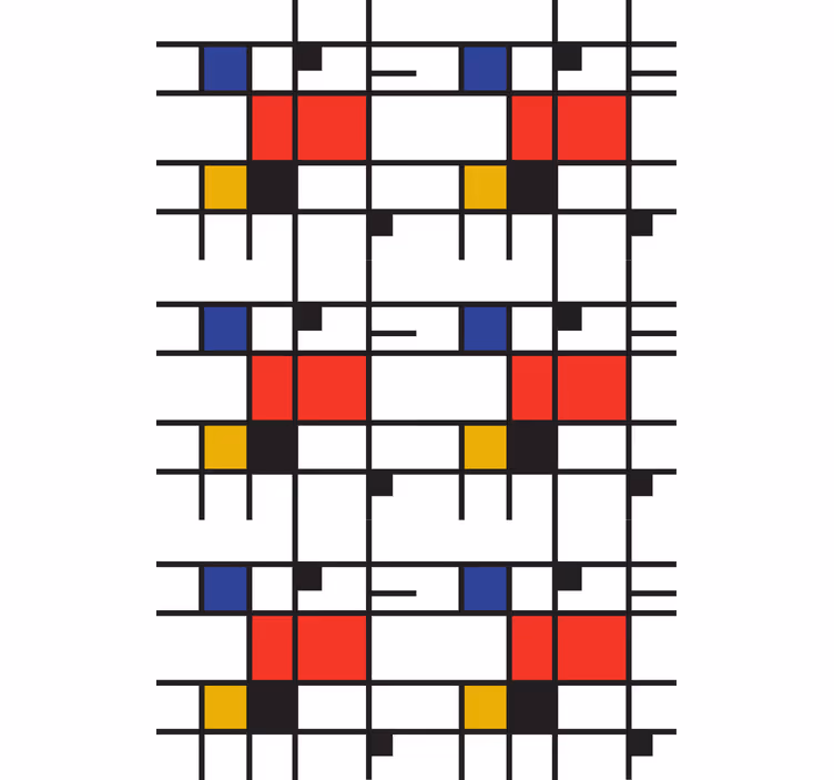 Moderna tapeta na stenu geometrické umenie mondrian - Tenstickers