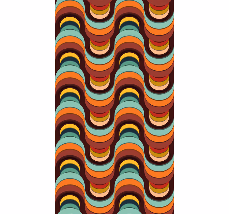 Moderna tapeta na stenu farebný retro vzor - Tenstickers