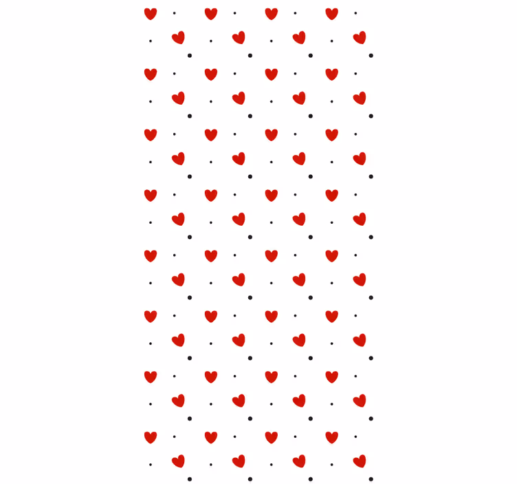 Moderna tapeta na stenu srdcia a bodky - Tenstickers