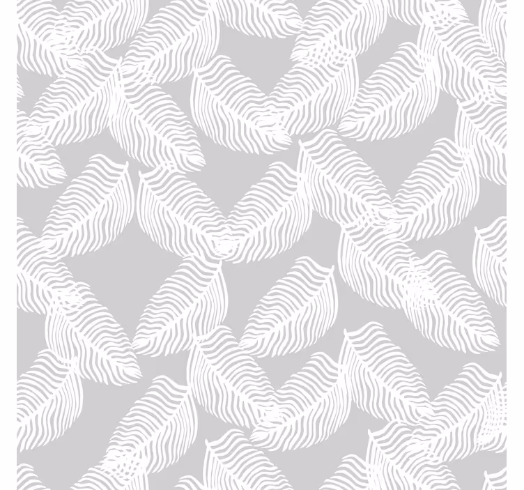 Moderna tapeta na stenu šedá minimalistická kvetinová - Tenstickers