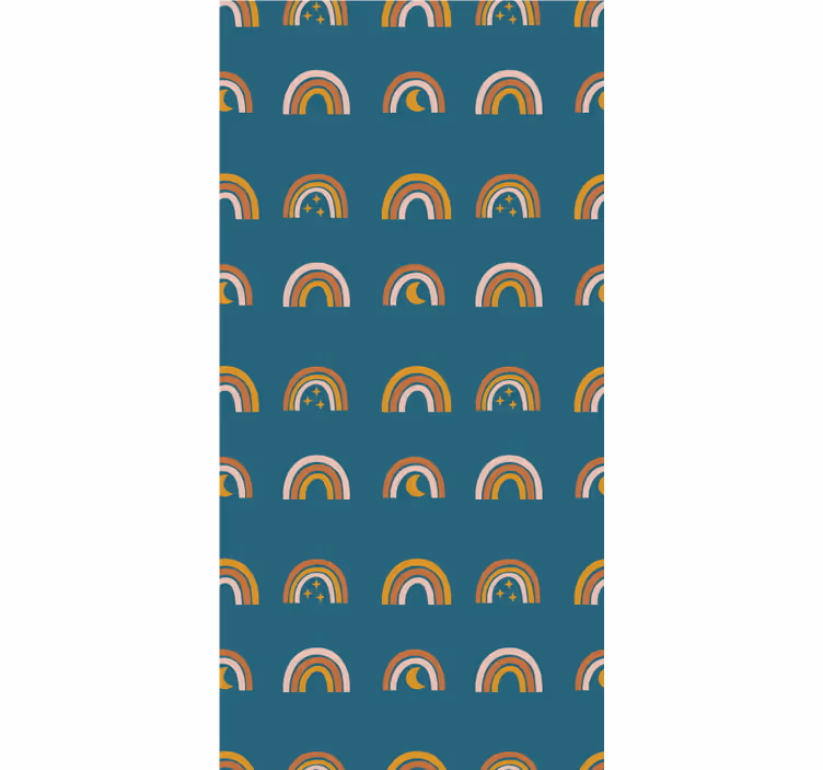 Tapeta do detskej izby dúhy a hviezdy - Tenstickers