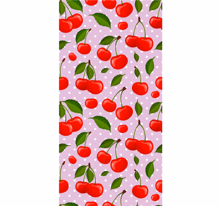 Tapety do jedálne Čerešne a listy - Tenstickers