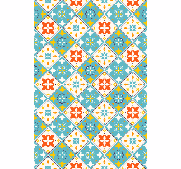 Tapeta do kúpelne modro-bežové dlaždice - Tenstickers