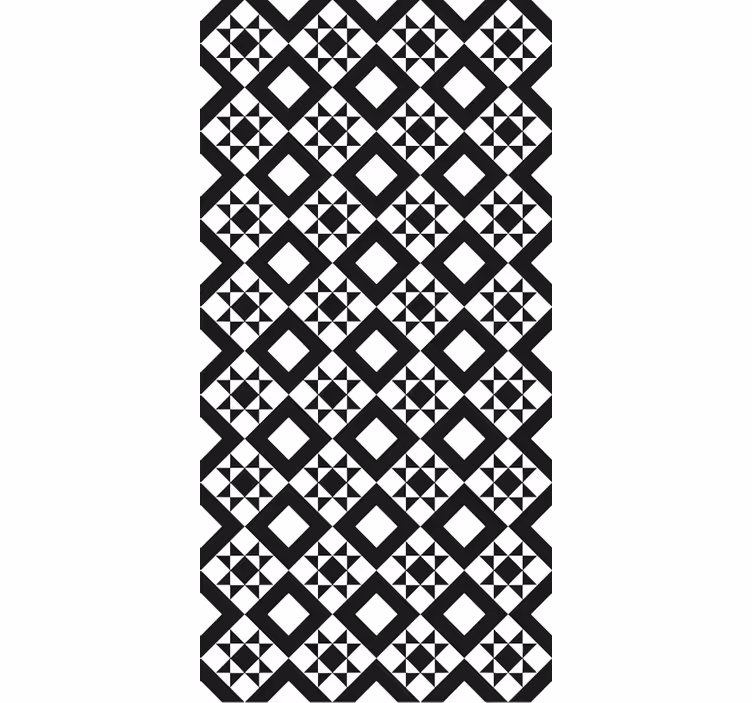 Tapety do kuchyne čierno-biele geometrické dlaždice - Tenstickers