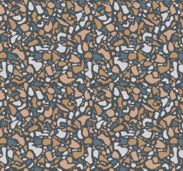Tapety do kuchyne hnedo-modrý terazzo - Tenstickers