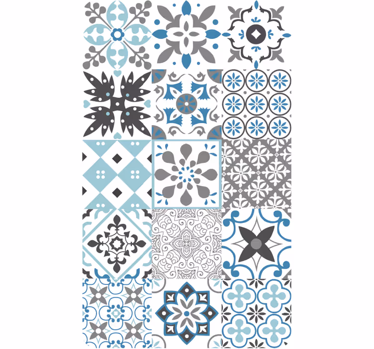 Tapety do kuchyne modrá mozaika - Tenstickers