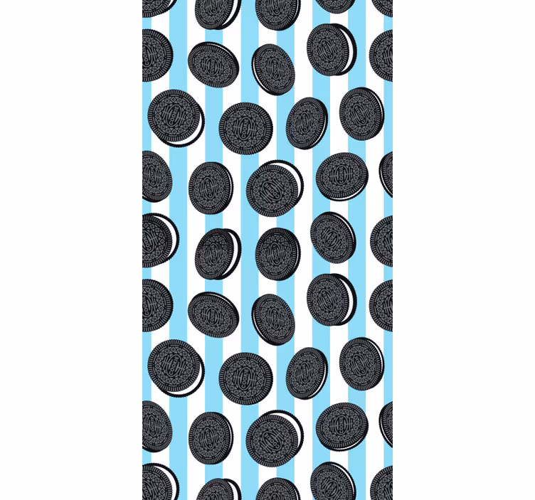 Tapety do kuchyne s pruhovaným oreo vzorom - Tenstickers
