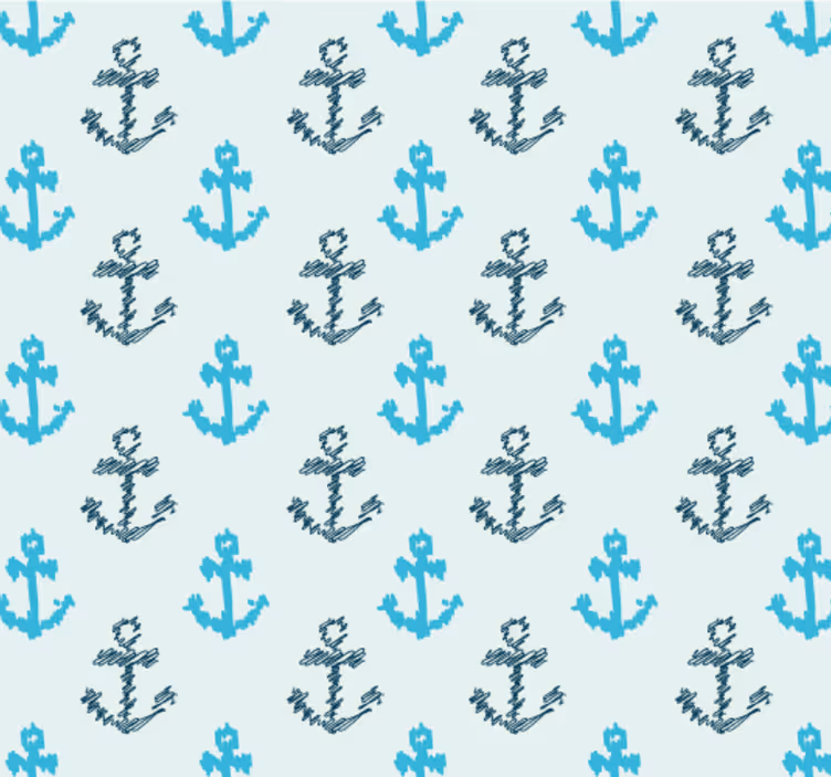 Tapeta do kúpelne s kotvovým vzorom - Tenstickers