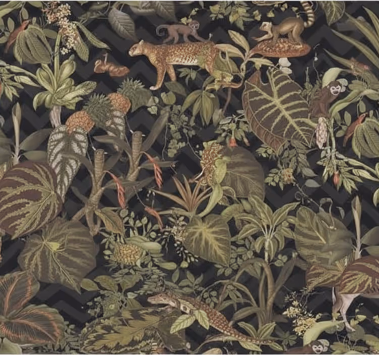 Tapety do spálne s jungle zvieratami - Tenstickers