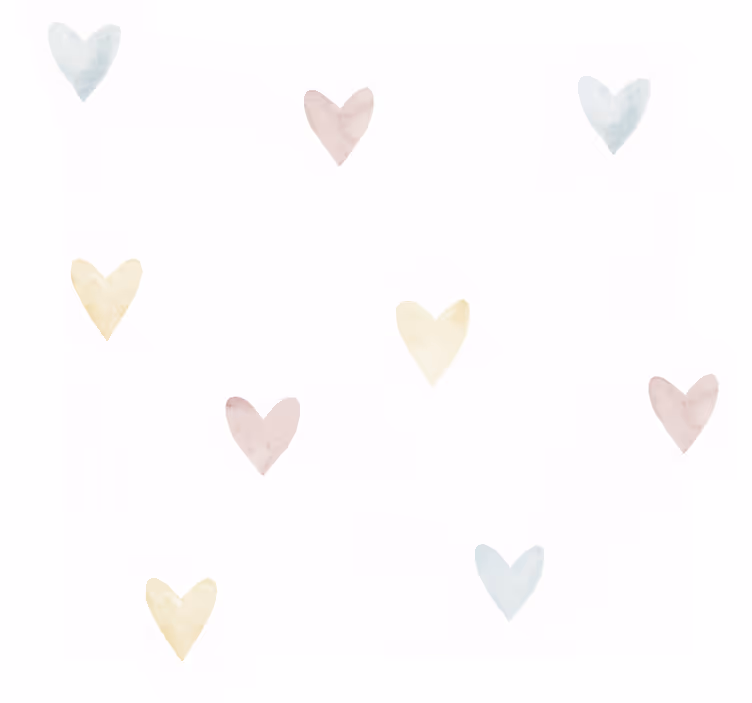 Tapety do spálne akvarelové pastelové srdcia - Tenstickers