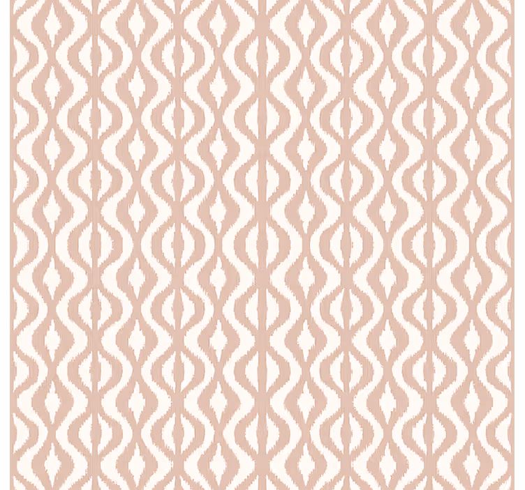 Tapety do spálne v geometrickom ikate v prašnej ružovej - Tenstickers