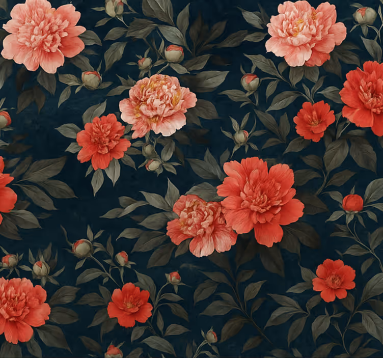 Tapety do obývačky vintage tmavé botanické - Tenstickers