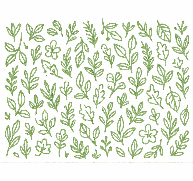 Tapeta do detskej izby botanická zeleň - Tenstickers