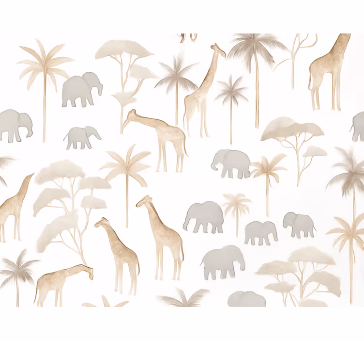 Tapeta do detskej izby savannah deti - Tenstickers