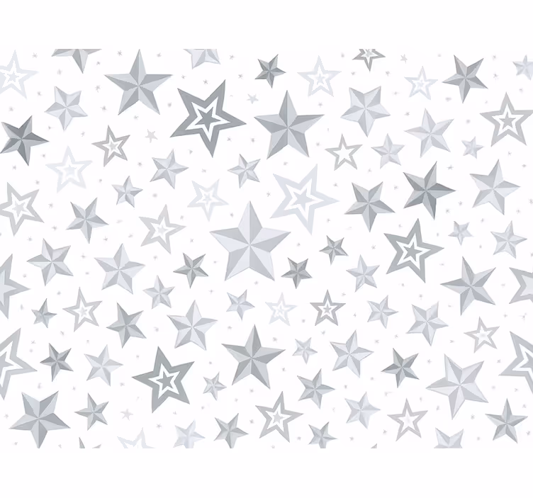 Tapeta do detskej izby so striebornými hviezdami - Tenstickers