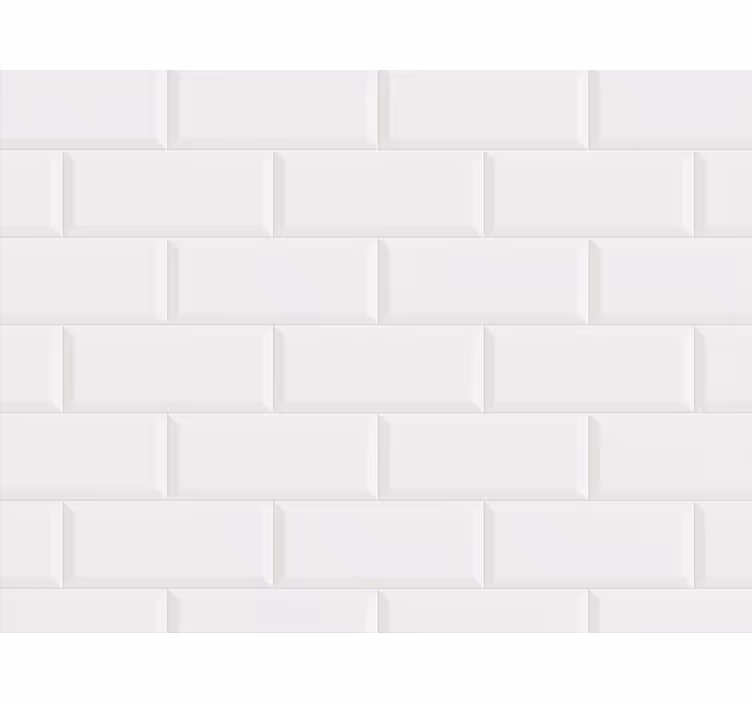 Tapeta do kúpelne biely dlaždicový vzor - Tenstickers