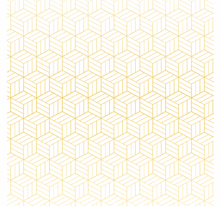 Tapety so štvorcami zlaté geometrické kocky - Tenstickers