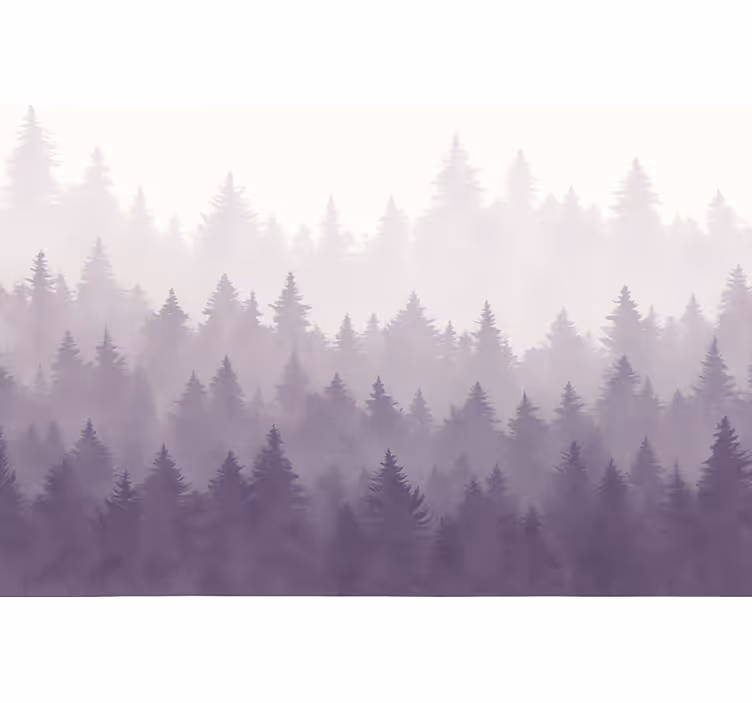 Tapety krajina fialový hmlistý les - Tenstickers