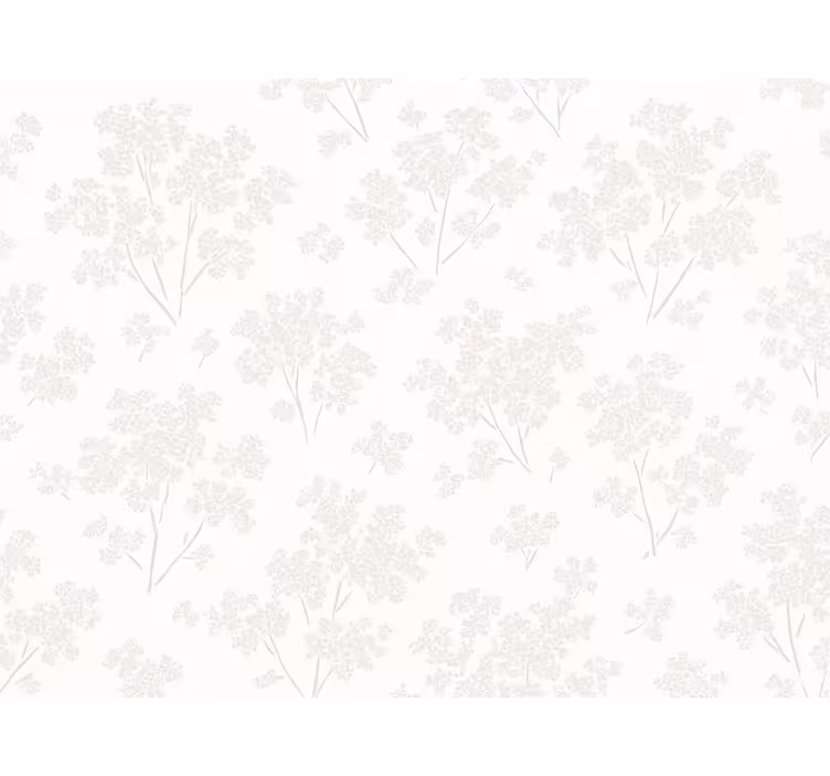 Tapety do spálne jednoduché biele kvety - Tenstickers