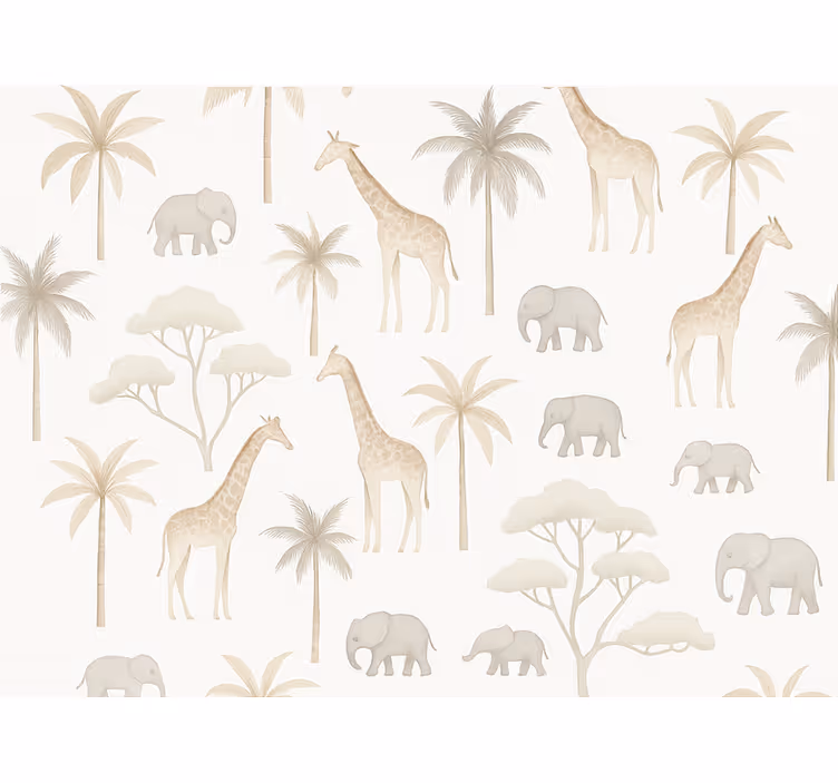 Tapeta do detskej izby detská savana - Tenstickers