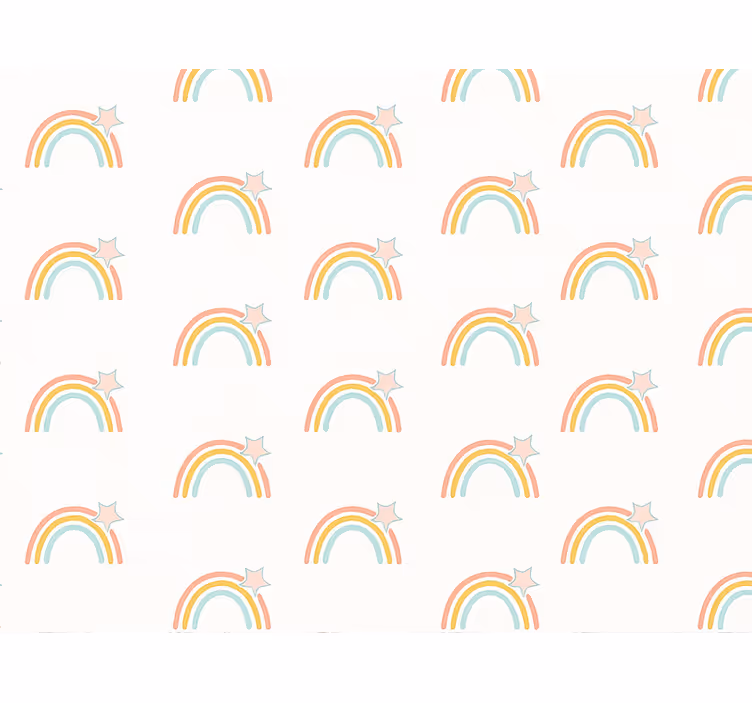 Tapeta do detskej izby s jednoduchým dúhovým vzorom - Tenstickers
