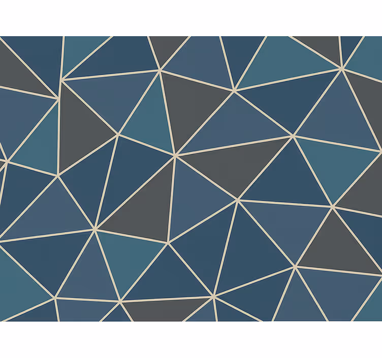 Tapety do obývačky modrý moderný geometrický vzor - Tenstickers
