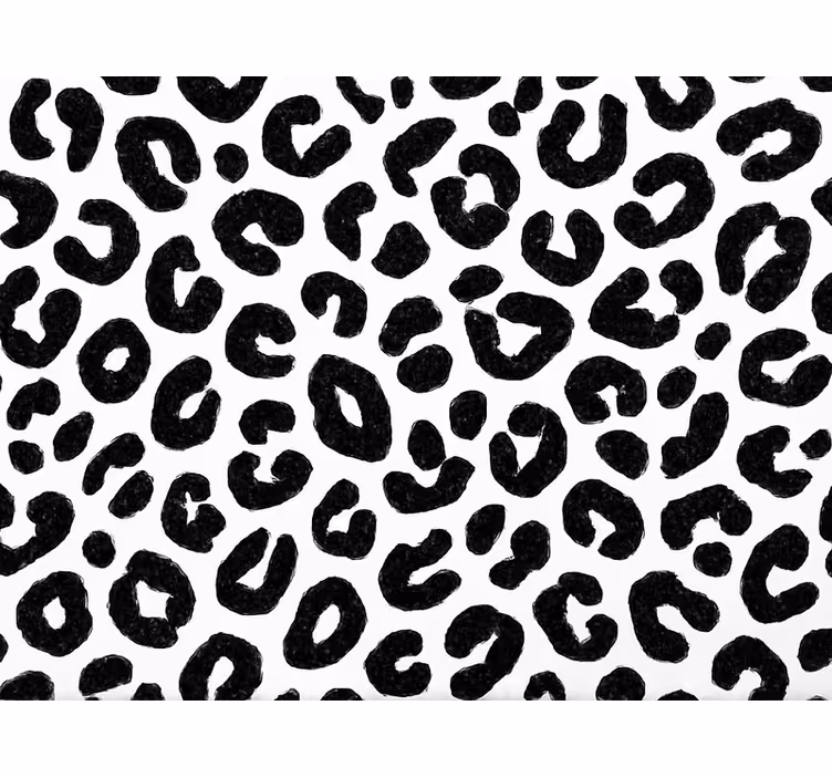 Tapety do obývačky leopardí čierno-biely vzor - Tenstickers