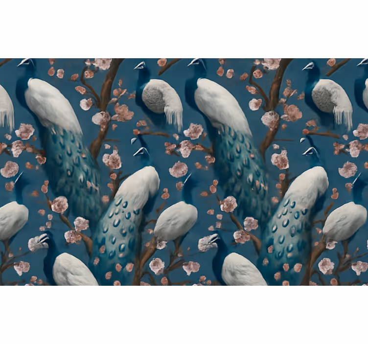 Tapety do spálne elegantné krásne pávy - Tenstickers