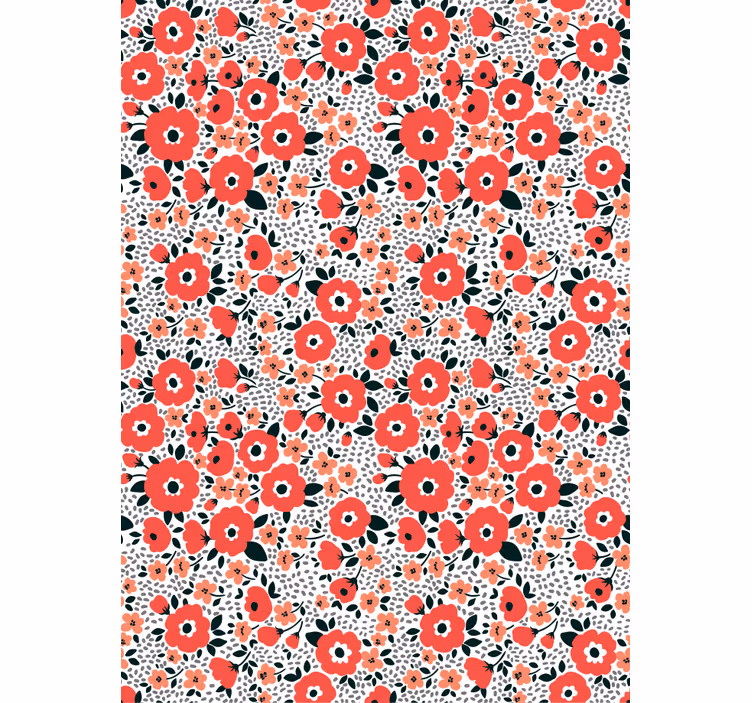 Tapety na stenu kvety abstraktný vzor červených makov - Tenstickers