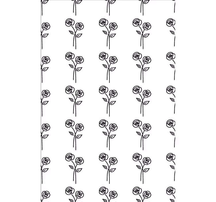 Tapety na stenu kvety pár minimalistických ruží - Tenstickers