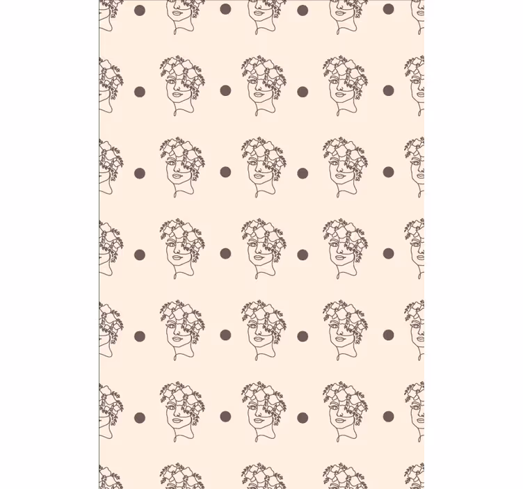 Tapety na stenu kvety minimalistická silueta ženy - Tenstickers
