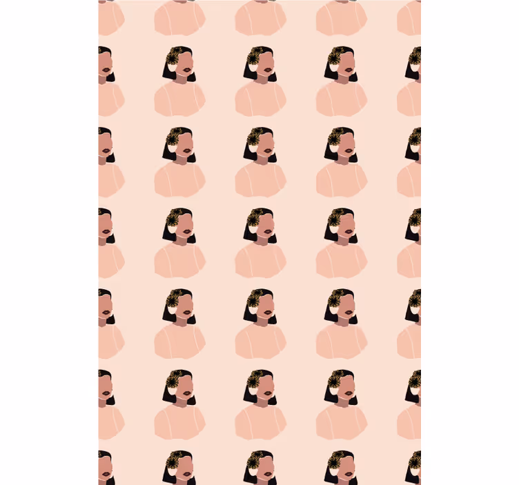 Tapety na stenu kvety s tvárou slnečnice ženy - Tenstickers