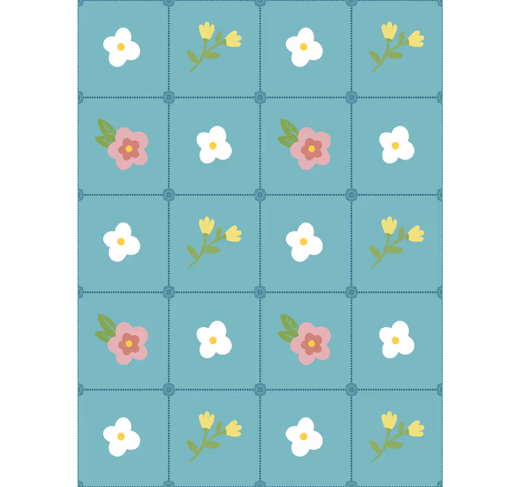 Kvetinová tapeta v štýle babičkinej elegancie - Tenstickers