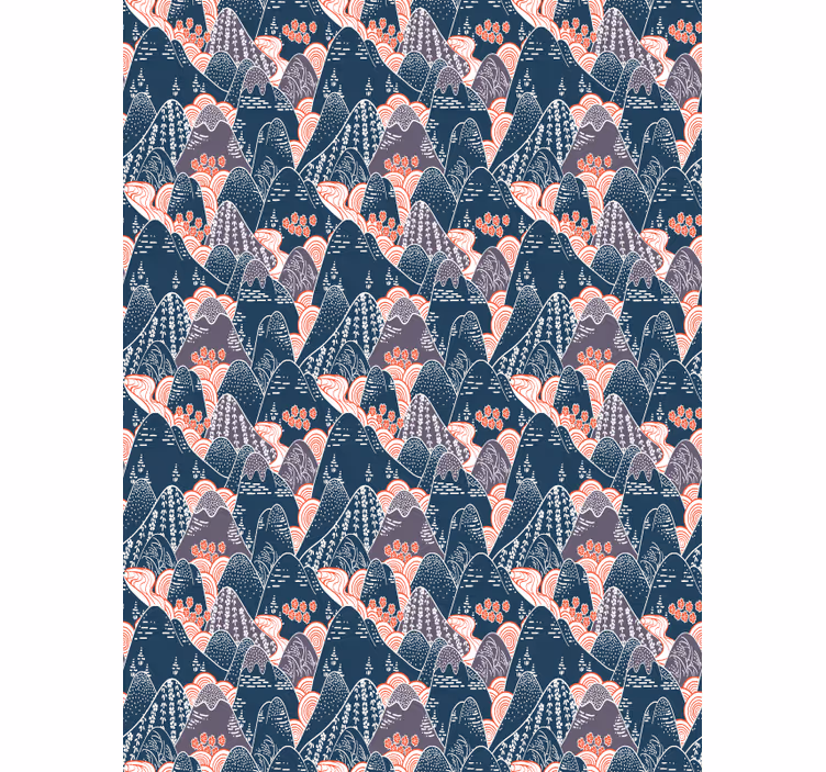 Tapety do spálne v multicolor japonskom dizajne - Tenstickers